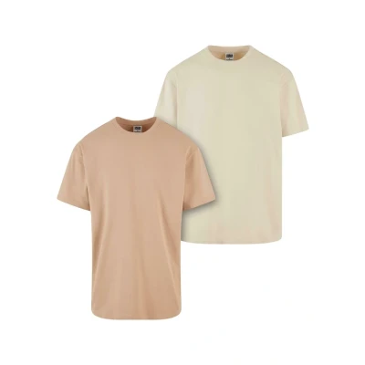 Abbildung von Urban Classics Heavy 2PACK Tshirt basic, Herren, Größe: 4XL, Unionbeige sand