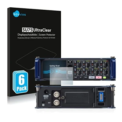 Abbildung von Savvies 6 Stück Schutzfolie für Zoom F8 field recorder Displayschutz Folie Ultra Transparent