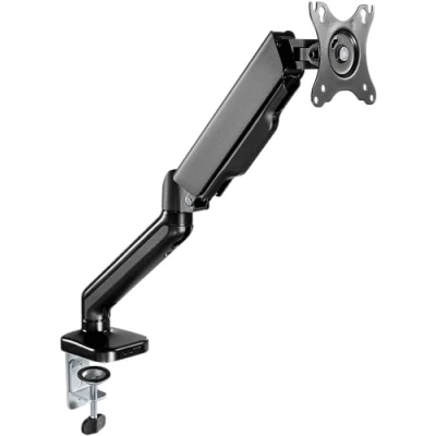 Abbildung von goobay 58530 Monitor Halterung mit Gasdruckfeder für einen zwischen 17&quot; und 32 Zoll (43 81cm) / Monitorhalterung Neigbar&amp;Schwenkbar Montage an Tisch/VESA 75x75&amp;100x100 bis 9kg, Schwarz
