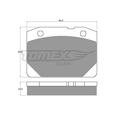 Abbildung von TOMEX brakes TX 10 31 Bremsbelagsatz Vorderachse LADA: 1200 1600 Limousine, Nova 1500 Kombi