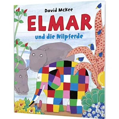 Abbildung von Elmar: Elmar und die Nilpferde: Bilderbuch. Der karierte Elefant als Streitschlichter