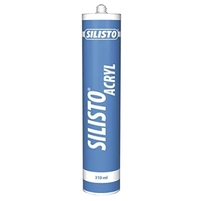 Abbildung von SILISTO Maleracryl Acryl Dichtmasse für Innen und Außenbereich 310ml Grau &amp; weiß, (Lösemittelfrei), Witterungsbeständig, Geruchsneutral, UV beständig