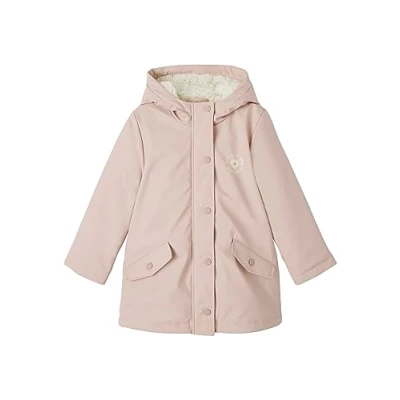Abbildung von Vertbaudet Mädchen Regenjacke mit Kapuze &amp; Teddyfleece Futter hellrosa 110