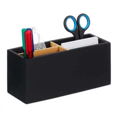 Abbildung von relaxdays Organizer Schreibtisch 4 Fächer schwarz
