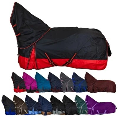 Abbildung von Weidedecke Full Neck Polarfleece 600D BASICLINE schwarz/rot