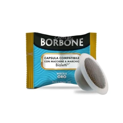 Abbildung von Caffè Borbone Gold Kaffeemischung 50 Kapseln Kompatibel mit Kaffeemaschinen der Marke Bialetti®*