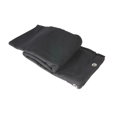 Abbildung von Adam Hall Accessories 0152 x 33 Bühnenmolton B1 schwarz mit Ösen brüniert 3 m