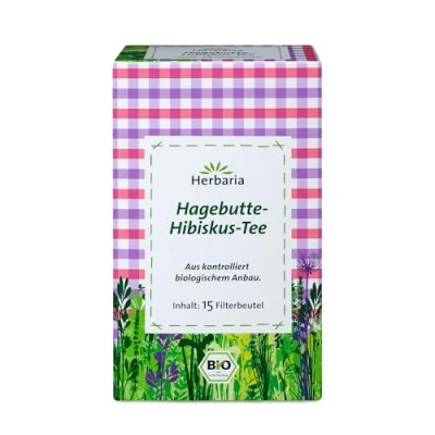 Abbildung von Herbaria Hagebutte Hibiskus Tee 15FB (1 x 30 g) Bio