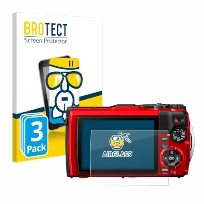 Abbildung von BROTECT Schutzglas für Olympus Tough TG 6 (3 Stück) Schutzfolie Panzer Folie Glas [Extrem Kratzfest 9H, Anti Fingerprint, Ultra Transparent]