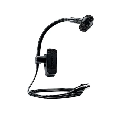 Abbildung von Shure PGA98H Instrumenten Kondensatormikrofon mit Schwanenhals und Nierencharakteristik, inkl. XLR Kabel, Schwarz