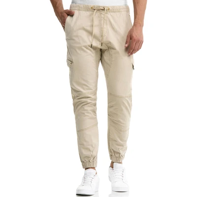 Abbildung von Indicode Cargohose INLevi mit seitlichen Cargotaschen und elastischen Bündchen