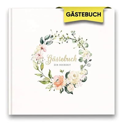 Abbildung von LifeDesign Notizbuch Hochzeitsbuch, Gästebuch zur Hochzeit, 21x21cm, Hardcover, stabile Fadenbindung, edles Papier