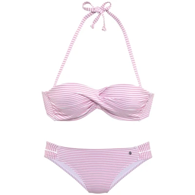 Abbildung von s.Oliver Bikini, Damen, Größe: 34xE, Rosé weiß