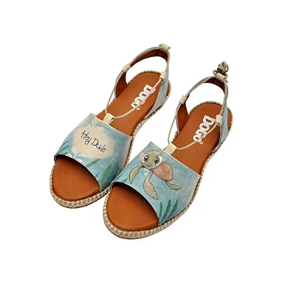 Abbildung von Dogo Hazel Carettahey DUDE Riemensandalette, Damen, Größe: 41, Blau Schuhe