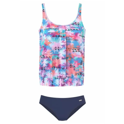 Abbildung von Venice Beach Bikini pinkblaubedruckt, Damen, Größe: 44, Pink blau bedruckt