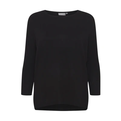 Abbildung von Fransa Frblume Strickpullover, Damen, Größe: Small, Black