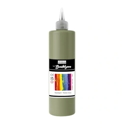 Abbildung von SÜDOR ACRYLFARBE 500 ml Geeignet für Acryl Pouring. Hochpigmentierte Künstler Malfarben zum Bemalen auf Holz, Leinwand, Stein, Papier, Stoff, Metall. Wasserfest. Vegan. (Resedagrün)