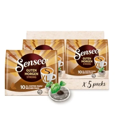 Abbildung von Senseo® Pads Guten Morgen Strong XL Kaffee RA zertifiziert 5 Packungen x 10 Becherpads