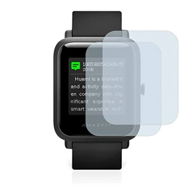 Abbildung von BROTECT 2 Stück Full Cover Schutzfolie für Huami Amazfit Bip S Screen Displayschutz Folie [3D Curved, Anti Fingerprint, Kristall Klar]