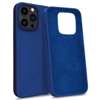 Abbildung von MyGadget Hülle kompatibel mit iPhone 13 Pro Gummierte Handyhülle [ 3 Layer Struktur ] Schutzhülle Soft Inlay &amp; Hardcase Cover außen Dunkelblau