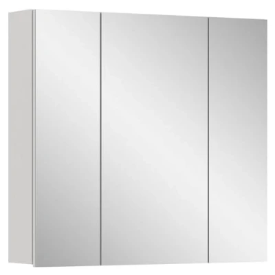 Abbildung von xonox.home Badezimmer Vira X2LA9727 Spiegelschrank in weiß Melamin ca. 82x77x18 cm mit großer Spiegelfläche