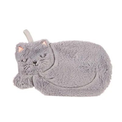 Abbildung von Sass &amp; Belle Wärmflasche Katze, (Bezug grau, Kätzchen, Bettflasche, 2 tlg., ca. 20 x 30 cm), mit gemütlichen Vibes, perfekt für abendliches Kuscheln