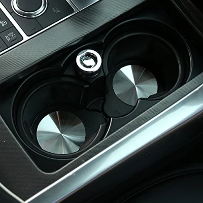 Abbildung von für Discovery Sport 4 LR5 Vogue Auto Cup Holder Cover Matte Rand Edelstahl 2