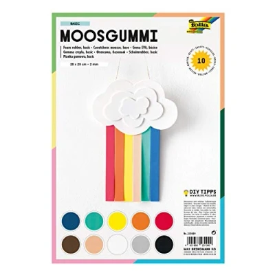 Abbildung von folia Moosgummi mehrfarbig