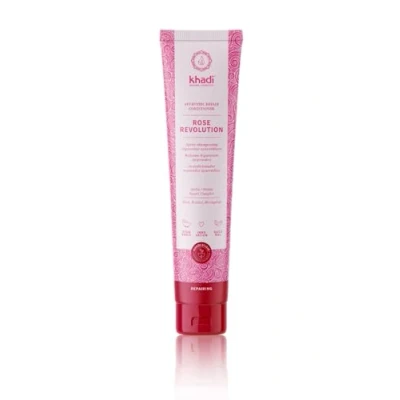 Abbildung von khadi ROSE REVOLUTION Ayurvedischer Repair Conditioner, Sofortige Kämmbarkeit &amp; tägliche Pflege ohne Silikone, 100% natürlich, vegan sulfat frei, Zertifizierte Naturkosmetik, 200ml