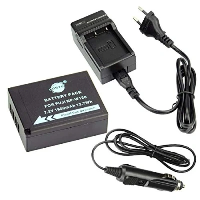 Abbildung von DSTE® Ersatz Batterie und DC129E Reise Ladegerät Compatible für Fujifilm NP W126 FinePix HS30EXR HS33EXR HS35EX HS50EXR X A1 A2 A3 E1 E2 M1 Pro1 T1 T2 T10 XFmmf2 Digital Kamera