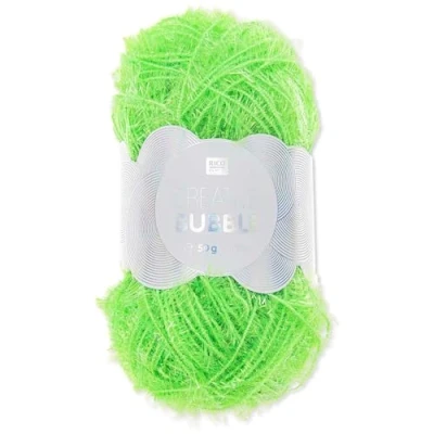 Abbildung von Frida&#039;s Wollhaus Rico Design 50 g Creative Bubble Schwammgarn Wolle Stricken Häkeln 57 Farben (028 Neongrün)