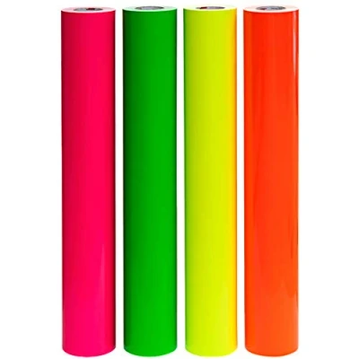 Abbildung von Finest Folia Neon Plotterfolie 6510 Fluorescent Selbstklebend Fluoreszierend Klebefolie (Neon Rot 39, 300 x 31 cm)