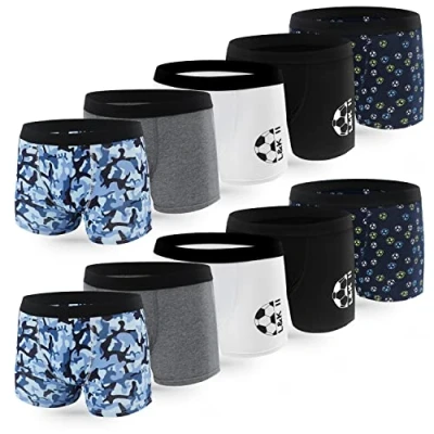 Abbildung von L&amp;K II Boxershorts Jungen Baumwolle Kinder Unterhosen 10er Pack 1604 UN2 134/140