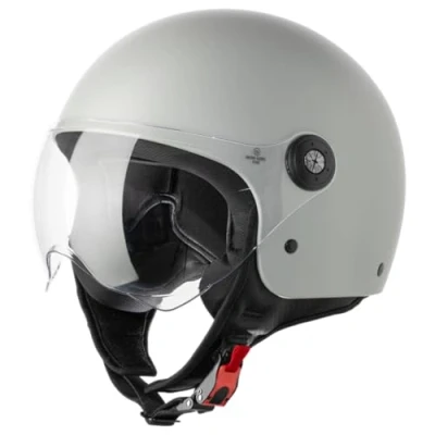 Abbildung von VINZ Duoro Roller Helm Jet Mopedhelm Herren und Damen in Gr. XS XXL Jethelm mit Visier ECE 22.06 Zertifiziert Motorradhelm Erhältlich Grau