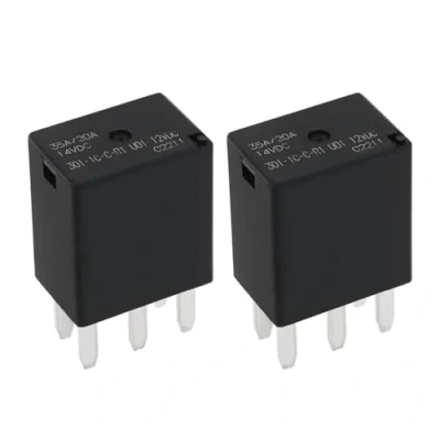 Abbildung von Be In Your Mind 2 STÜCKE 5 poliges 12 V 35 Ampere Relais Kfz Micro Motorboot A/20 A SPDT 301 1C C R1 U01 12VDC