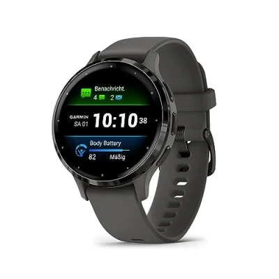 Abbildung von Garmin Venu 3S renewed GPS Fitness Smartwatch mit Bluetooth Telefonie und Sprachassistenz, Ultrascharfes 1,3 Zoll/ 1,1 Zoll AMOLED Touchdisplay, Pay Rollstuhlmodus, Generalüberholt