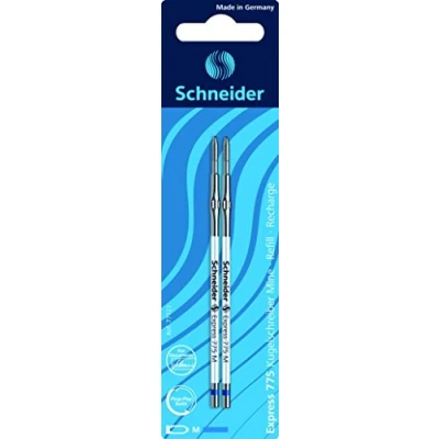 Abbildung von Schneider, 77121, Express 775 Kugelschreibermine(dokumentenecht, Strichstärke M,Blau) 2er Blister