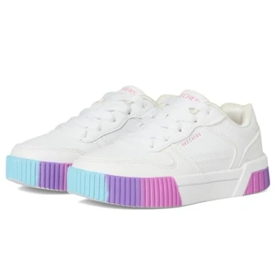 Abbildung von Skechers JADE SOFT GLOW Sneaker, Schnürschuh mit Regenbogenlaufsohle, Größenschablone zum Download