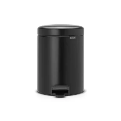 Abbildung von NewIcon Treteimer 5 Liter mit Kunststoff Inneneimer Mattschwarz Brabantia