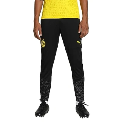 Abbildung von Puma BVB Borussia Dortmund Training Pants Vereinsmannschaften, Herren, Größe: Medium, Black cyber yellow