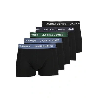 Abbildung von Jack &amp; Jones Jacsolid Trunks 5 PACK Panties, Herren, Größe: Large, Black