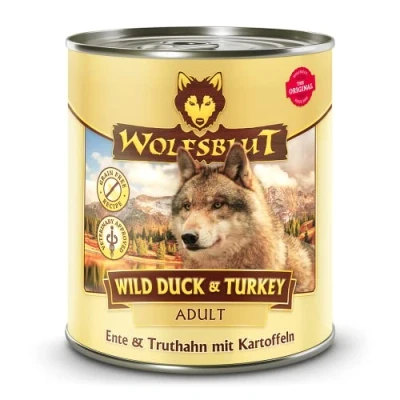 Abbildung von Wolfsblut Wild Duck &amp; Turkey Hundefutter für Erwachsene, 800 g, 6 Stück