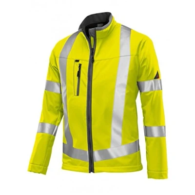 Abbildung von BP 2121 940 86 3XL Softshell Jacke, Stehkragen, Frontreißverschluss, 320,00 g/m² 100% Polyester, Warngelb,