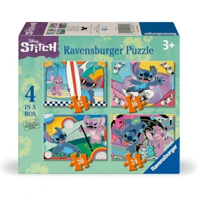 Abbildung von Ravensburger Disney Stitch Puzzle, 2D Kinder, 10 cm in Einer Box, 12/16/20/24 Teile