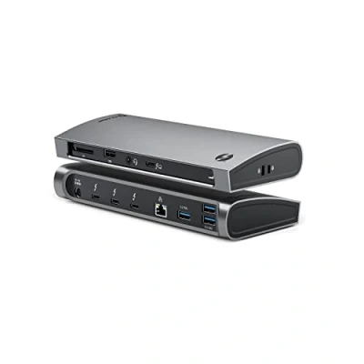 Abbildung von ALOGIC Thunderbolt 4 Blaze 11 in 1 Dockingstation, 3xUSB C 4.0, A 3.1 Gen 2, 1xUSB 2.0, 96W PD, 4K@60Hz, Audiobuchse, Ethernet, SD Kartenleser, Windows, Mac &amp; Chromebook kompatibel.