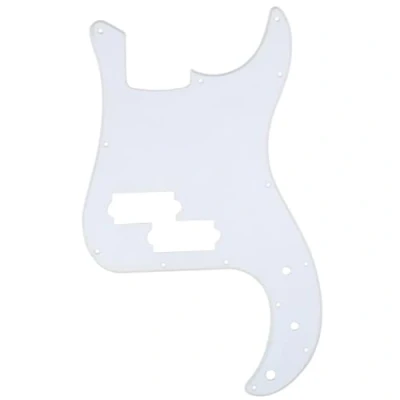 Abbildung von Musiclily 13 Löcher Precision Bass Pickguard P Schlagbrett für 4 Saiter Fender American/Mexican Standard Bass,1 lagig Weiß