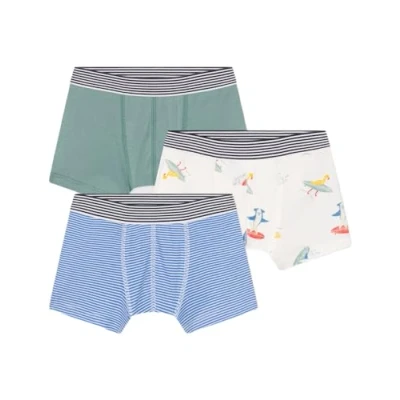Abbildung von Petit Bateau KIDS Boxers 3 PACK Slip für Kinder, Größe: 140, Brasier/marshmallow/incognito