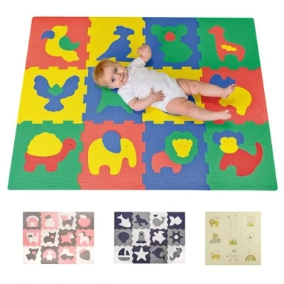 Abbildung von Hakuna Matte Spielmatte Puzzlematte für Babys 0,9x0,9m, 20% dickere Krabbelmatte, (9 St)