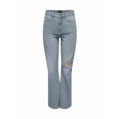 Abbildung von ONLY Weiter Beinschnitt HOHE Taille Flared Jeans, Damen, Größe: 28x32, Light medium blue denim