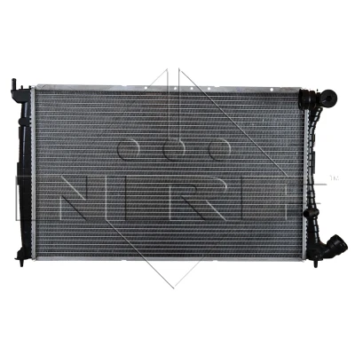 Abbildung von NRF 509601 Kühler, Motorkühlung Aluminium 640 396 34 Kühlrippen gelötet
